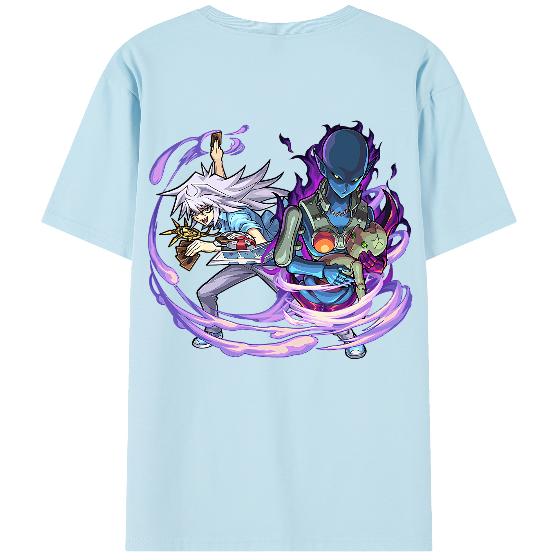 （画像用） 遊☆戯☆王 Yu-Gi-Oh! 綿100％半袖Tシャツ（背面プリント）